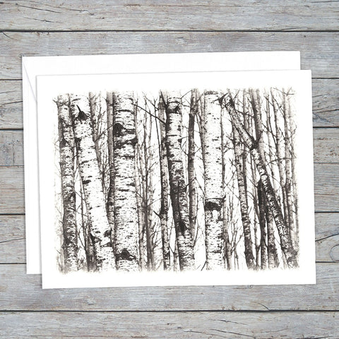 Birch Trees Note Card Set - Jennifer Ditterich Designs