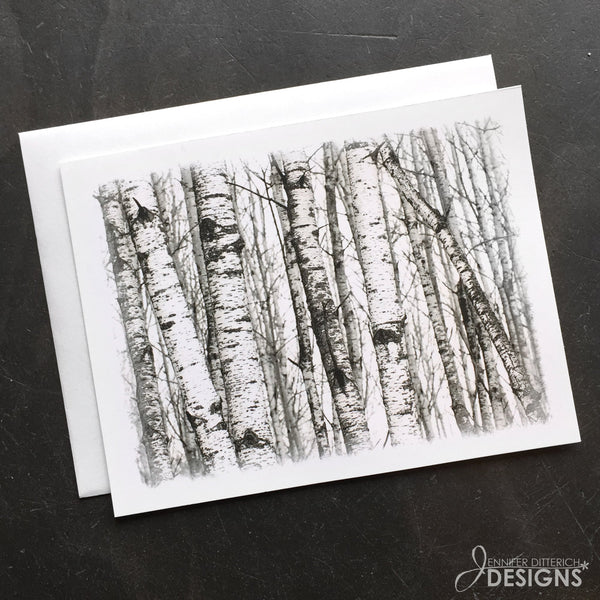 Birch Trees Note Card Set - Jennifer Ditterich Designs