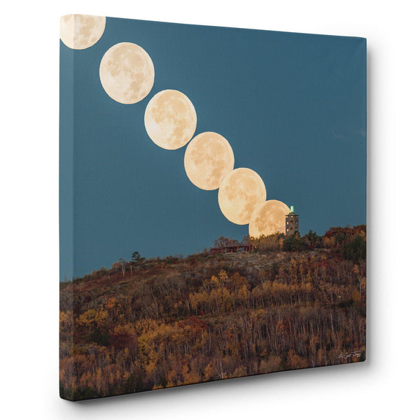 Hunter's Moon Descendent at Enger Tower Canvas Print - Jennifer Ditterich Designs
