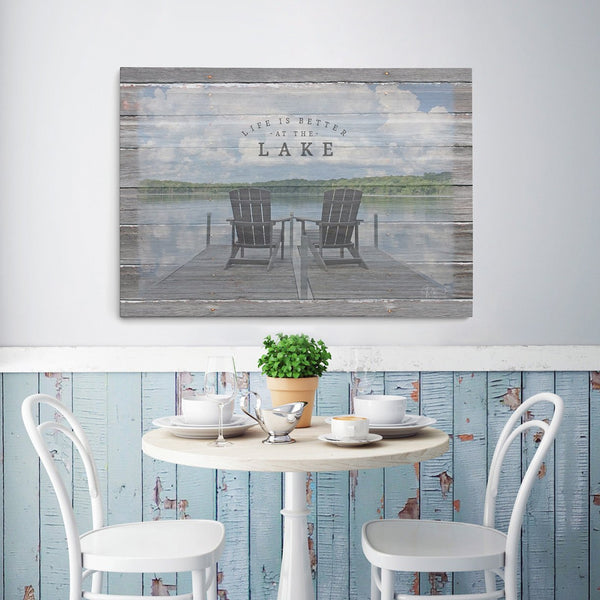 Life Is Better At The Lake - Canvas Print - Jennifer Ditterich Designs
