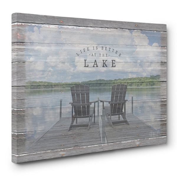 Life Is Better At The Lake - Canvas Print - Jennifer Ditterich Designs