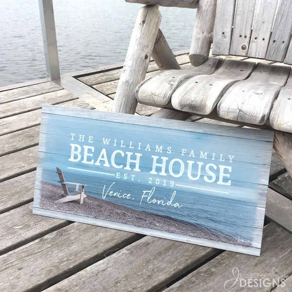 Outdoor Beach House Sign - Jennifer Ditterich Designs