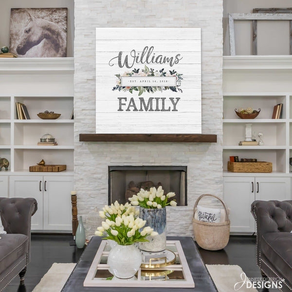 Personalized Family Name Sign - Jennifer Ditterich Designs