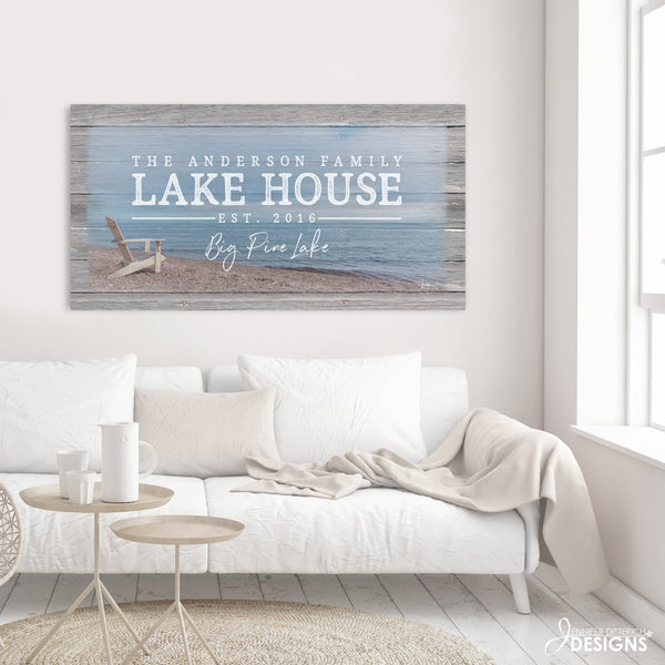 Personalized Lake House Print - Jennifer Ditterich Designs