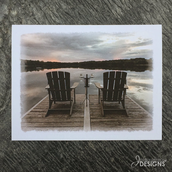 Relaxing at the Lake Note Card Set Jennifer Ditterich Designs