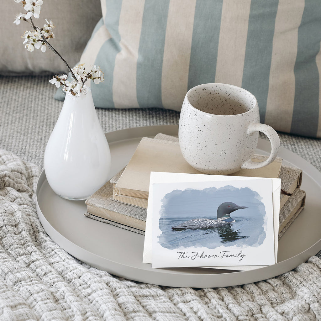 Loon Note Card Boxed Set with Custom Name – Jennifer Ditterich Designs