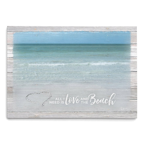 All I Need is Love and the Beach Canvas Print - Jennifer Ditterich Designs