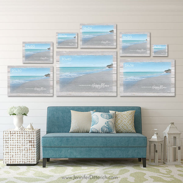 All I Need is Love and the Beach Canvas Print - Jennifer Ditterich Designs