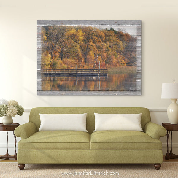Autumn on the Lake Canvas Print - Jennifer Ditterich Designs