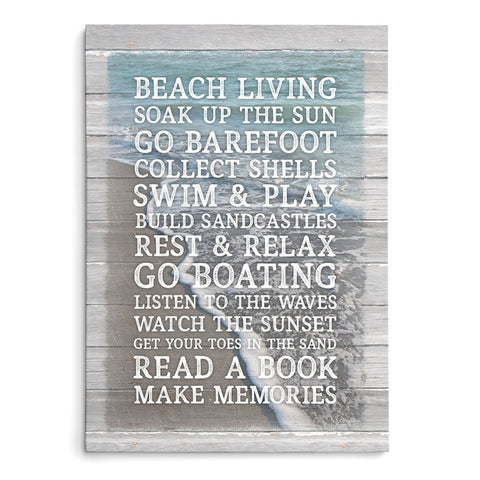 Beach Rules Sign - Canvas Print - Jennifer Ditterich Designs