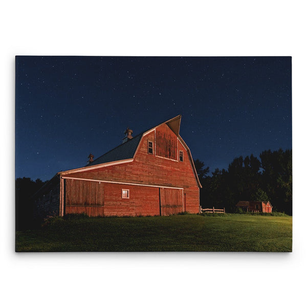 Big Dipper over Red Barn Canvas Print - Jennifer Ditterich Designs