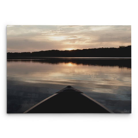 Canoe at Sunset Canvas Print - Jennifer Ditterich Designs