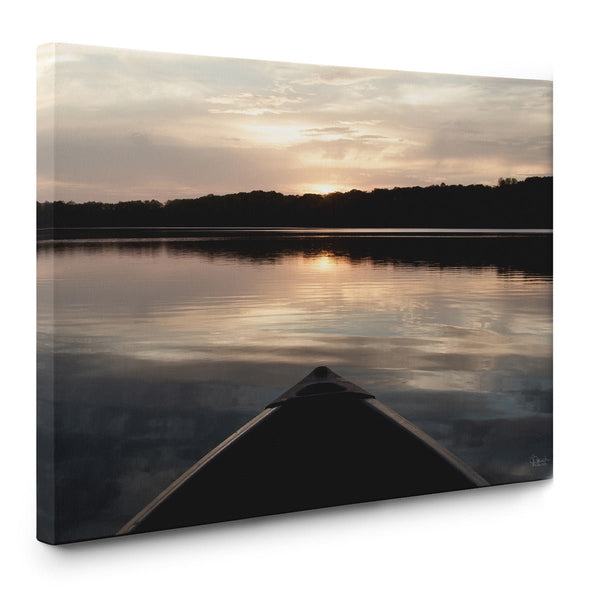 Canoe at Sunset Canvas Print - Jennifer Ditterich Designs