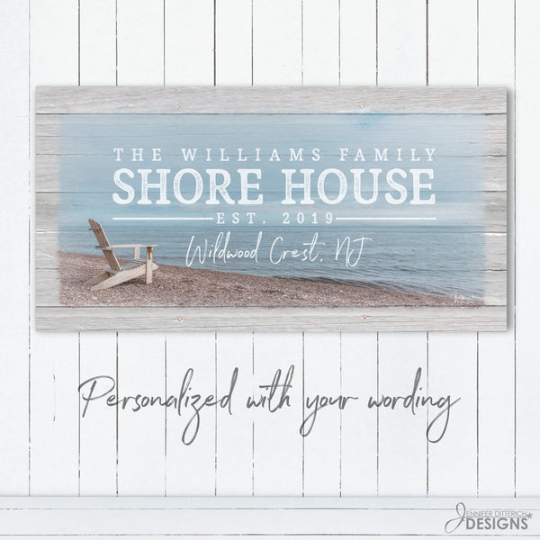 Custom Shore House Sign - Jennifer Ditterich Designs