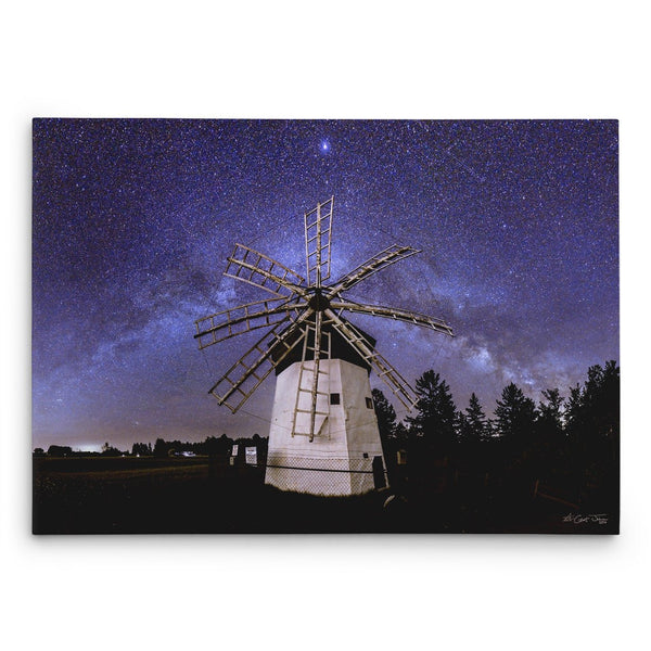 Davidson Windmill with Milky Way Canvas Print - Jennifer Ditterich Designs