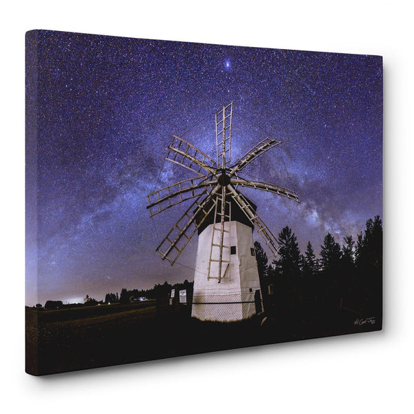 Davidson Windmill with Milky Way Canvas Print - Jennifer Ditterich Designs