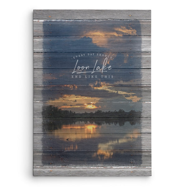 Every Day Should End Like This - Personalized Lake Name Canvas Print - Jennifer Ditterich Designs
