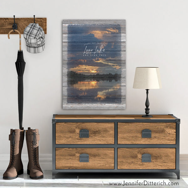 Every Day Should End Like This - Personalized Lake Name Canvas Print - Jennifer Ditterich Designs
