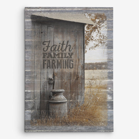 Faith - Family - Farming - Canvas Print - Jennifer Ditterich Designs
