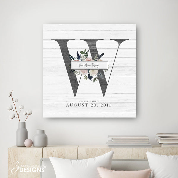 Family Monogram Print - Jennifer Ditterich Designs