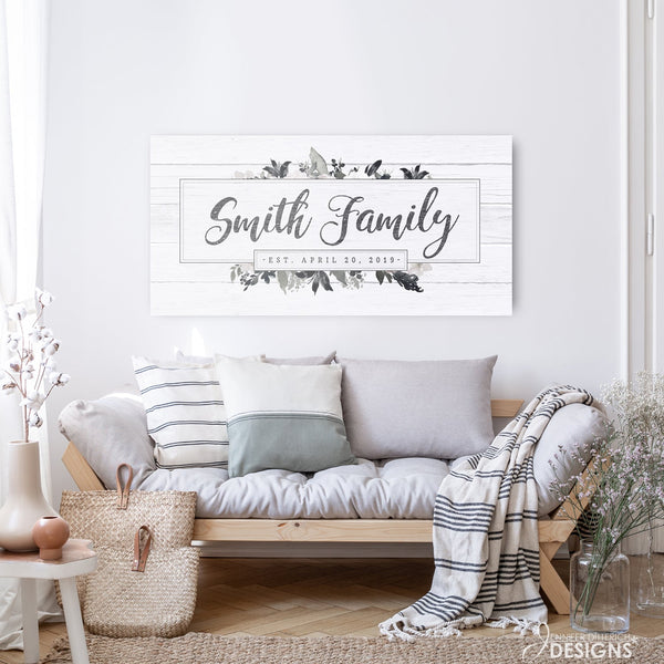 Family Name Sign with Established Date - Jennifer Ditterich Designs