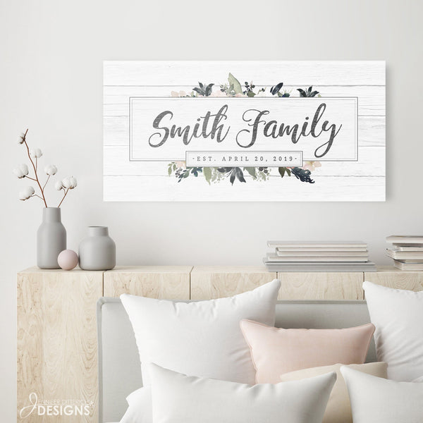 Family Name Sign with Established Date - Jennifer Ditterich Designs