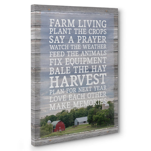 Farm Rules Canvas Print - Jennifer Ditterich Designs