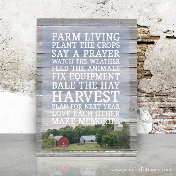 Farm Rules Canvas Print - Jennifer Ditterich Designs