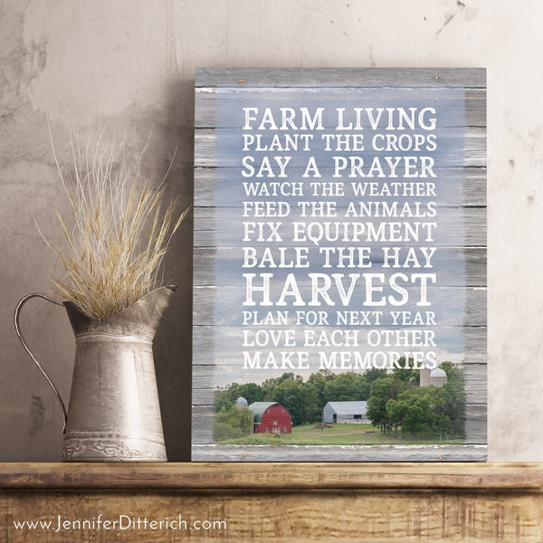 Farm Rules Canvas Print - Jennifer Ditterich Designs