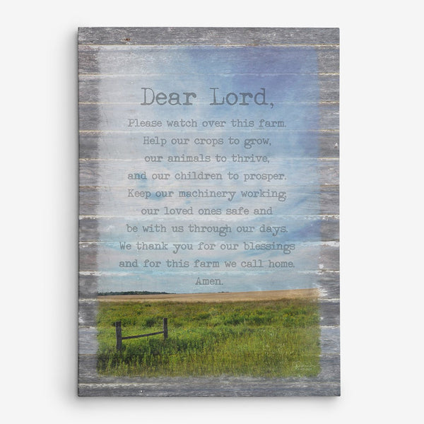 Farmer's Prayer Canvas Wall Art - Jennifer Ditterich Designs