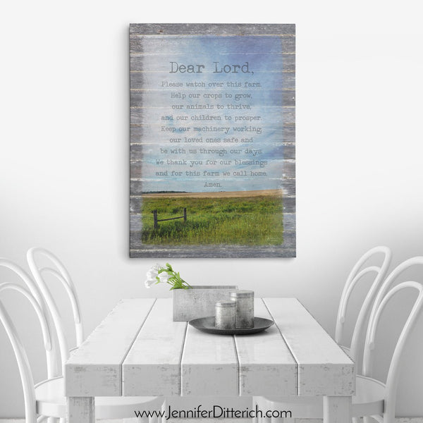 Farmer's Prayer Canvas Wall Art - Jennifer Ditterich Designs