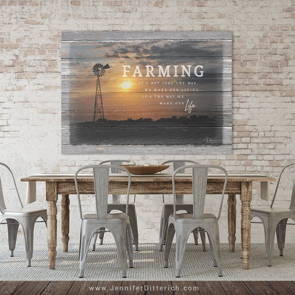 Farming Lifestyle Canvas Print - Jennifer Ditterich Designs