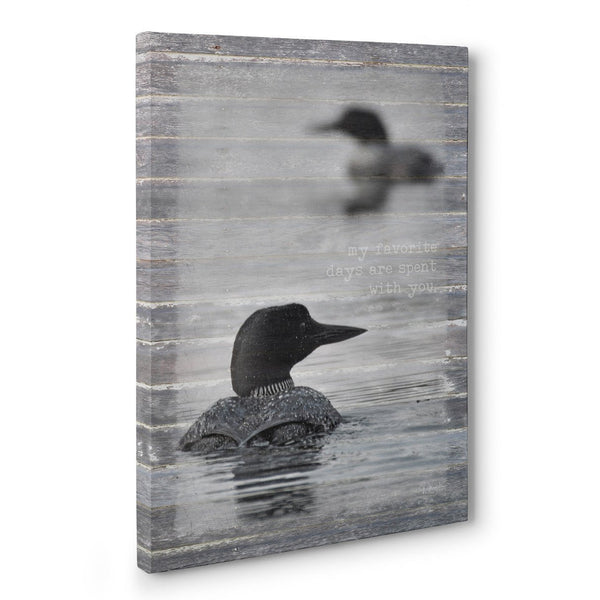 Favorite Days - Loon Pair Canvas print - Jennifer Ditterich Designs