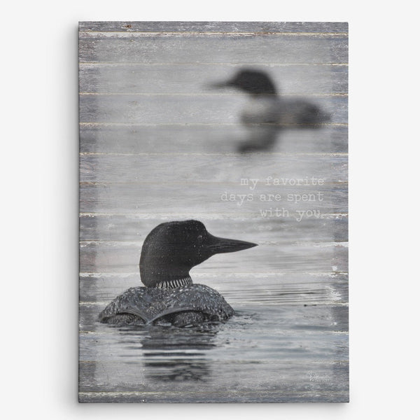 Favorite Days - Loon Pair Canvas print - Jennifer Ditterich Designs