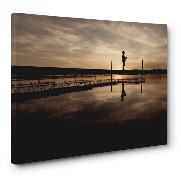 Fishing off the Dock Canvas Print - Jennifer Ditterich Designs