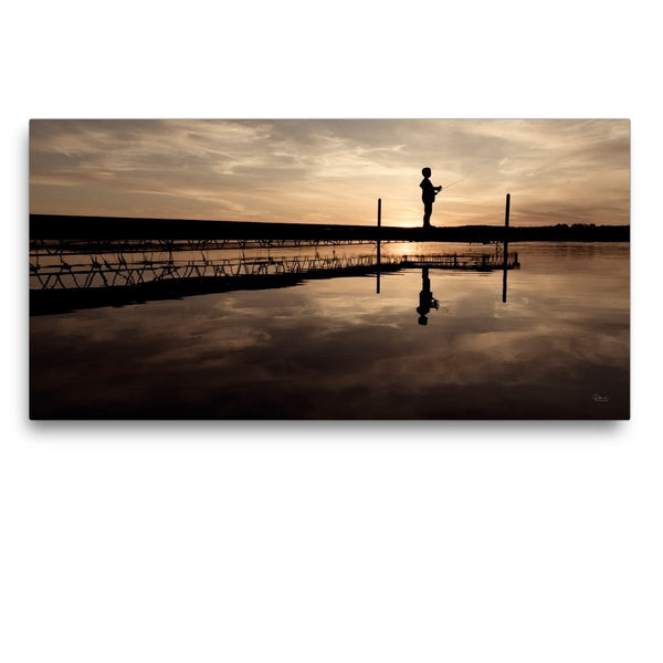 Fishing off the Dock Canvas Print - Jennifer Ditterich Designs