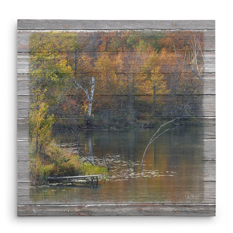 Forgotten Dock Fall Canvas Print - Jennifer Ditterich Designs