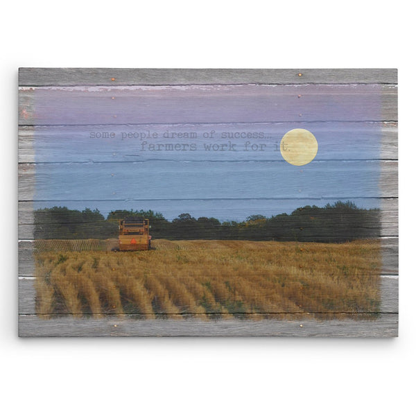 Harvest Landscape - Moonlight Baling - Canvas Print - Jennifer Ditterich Designs