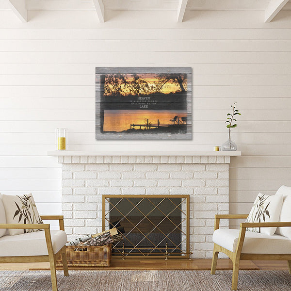 Heaven Is A Little Closer In A Home By The Lake - Canvas Print - Jennifer Ditterich Designs