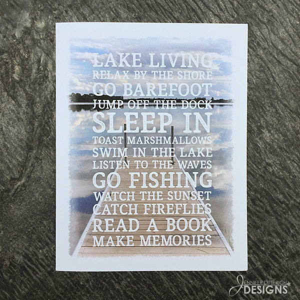 Lake Rules Note Cards - Jennifer Ditterich Designs