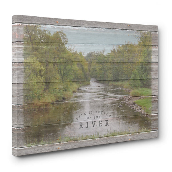 Life Is Better On The River - Canvas Print - Jennifer Ditterich Designs