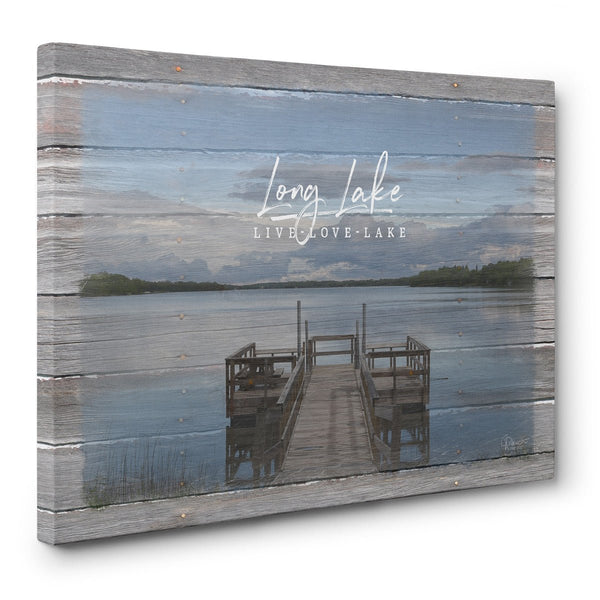 Live Love Lake Canvas Print with Lake Name - Jennifer Ditterich Designs