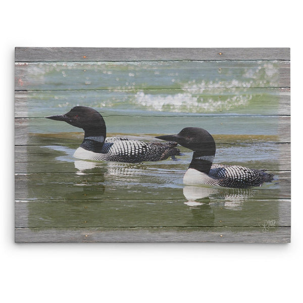 Loons on the Lake Canvas Print - Jennifer Ditterich Designs