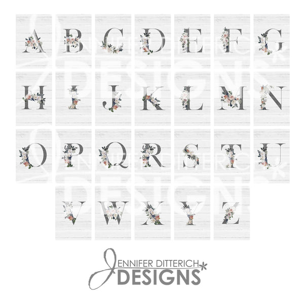 Monogram Note Card Set with Custom Wording - Jennifer Ditterich Designs