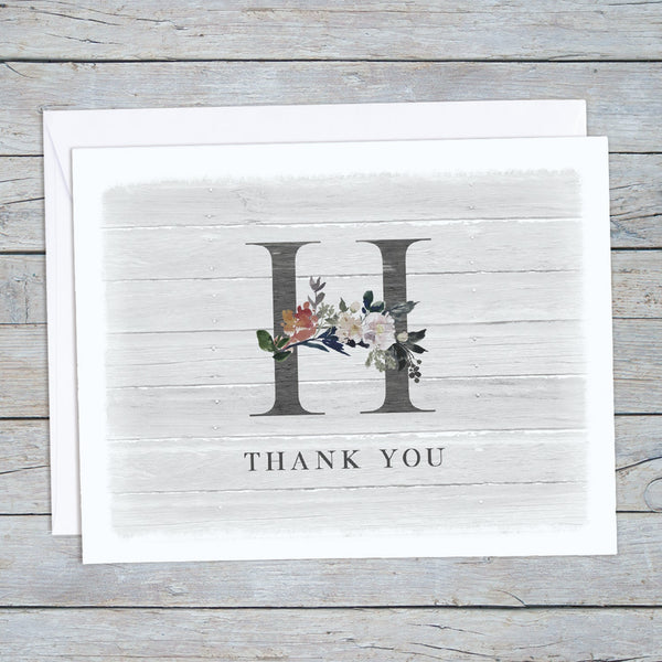 Monogram Thank You Note Card Set - Jennifer Ditterich Designs