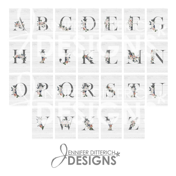 Monogram Thinking of You Note Card Set - Jennifer Ditterich Designs