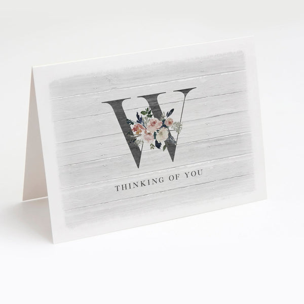 Monogram Thinking of You Note Card Set - Jennifer Ditterich Designs