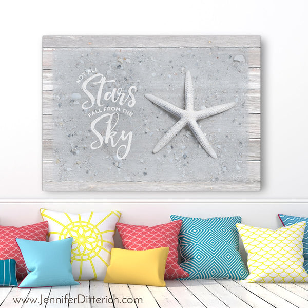 Not all Stars Fall from the Sky - Starfish Print - Jennifer Ditterich Designs