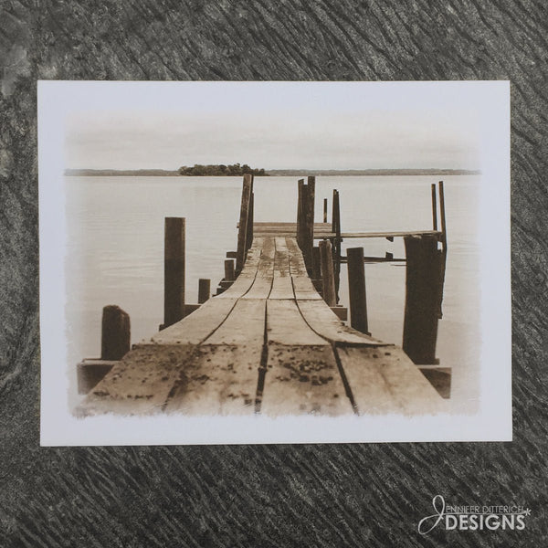 Old Wooden Dock Note Cards - Jennifer Ditterich Designs