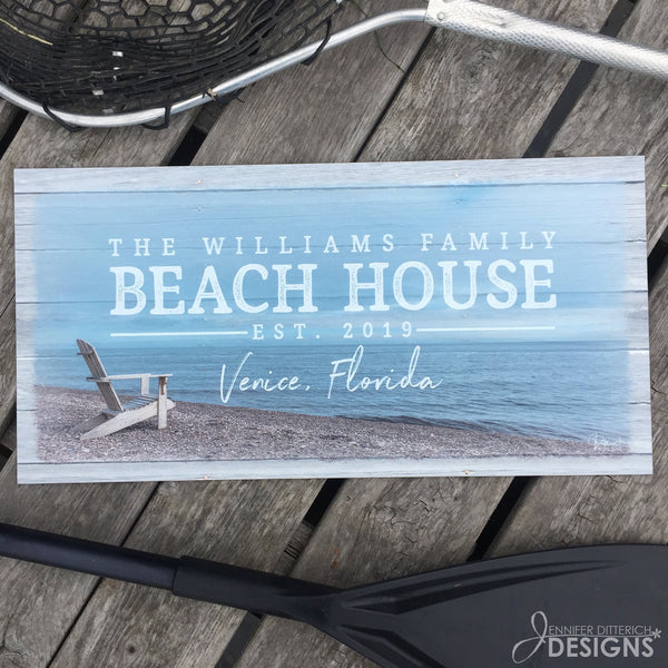 Outdoor Beach House Sign - Jennifer Ditterich Designs